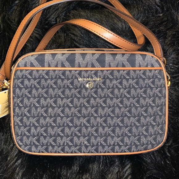 Michael Kors Bags Signature Denim Jet Set Charm East West Camera